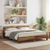 vidaXL Bettrahmen mit Kopfteil Altholz 200 x 200 cm Produktbild-Vorschau 1