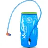 A blue hydration pack with a drinking tube and mouthpiece, shown against a white background. Produktbild-Vorschau