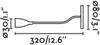 A technical drawing of a wall lamp with dimensions indicated. Anteprima dell’immagine prodotto