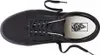 A top-down view of a black Vans sneaker. Voir les images du produit