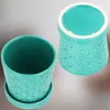 KOTARBAU® Pflanzentopf mit Untersetzer Turkisfarbe ⌀ 13 cm Produktbild-Vorschau 6