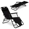 Chaise longue de jardin avec appui-tête, structure pliable, Voir les images du produit 1