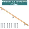 Bukové drevené madlo Schodiskové zábradlie Zábradlie pre Náhľad obrázku produktu 1