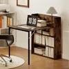 HOMCOM Eettafel, inklapbaar met plank, 80x90x93 cm, rustiek Productafbeelding-voorbeeld 8
