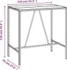 vidaXL 7-tlg. Gartenbar-Set mit Kissen Grau Poly Rattan Produktbild-Vorschau 6