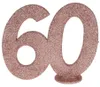 60. Geburtstag roségold glitzer Tischdekoration 11x 10 cm Produktbild-Vorschau 1