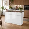 Kücheninsel aus MDF 145x55/85x90cm ausziehbare Produktbild-Vorschau 3