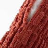 Kissen 3D Kuschelrelief Struktur marsala rot 45x45cm Produktbild-Vorschau 5