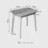 Krok Wood Esstisch Paris aus Massivholz  in Eiche 75x50x75 Produktbild-Vorschau 4