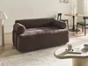 BELIANI 2-Sitzer Sofa Dunkelbraun Chenille Stoff Gepolstert Produktbild-Vorschau 2