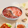 Shabu-Shabu Hotpot - Topf 34 cm - Edelstahl - Trennwand für Produktbild-Vorschau 4