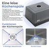 ANW HOME Küchenspüle 60x50 cm Edelstahl 304 Silber Topmount Produktbild-Vorschau 5