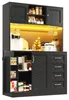 Moderner Buffetschrank 120x40x188cm mit LED Beleuchtung Produktbild-Vorschau 7