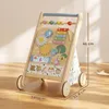 AIYAPLAY Baby Lauflernwagen Holz Lauflernhilfe mit Rädern Produktbild-Vorschau 3