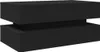 A black modern coffee table with two drawers and a central open shelf. Anteprima dell’immagine prodotto