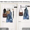 Two over-the-door hook racks are shown side-by-side on white doors, one with more items than the other. Produktbild-Vorschau