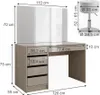 Schminktisch-Set Vicco Sherry Greige 120 cm mit Hocker, Produktbild-Vorschau 3
