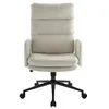 A beige office chair with a high back and armrests is shown from the front against a white background. Produktbild-Vorschau