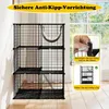 Katzenkäfig 3-stöckig große Katzengehege mit Hängematte 2 Produktbild-Vorschau 4