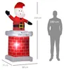 HOMCOM Weihnachtsdeko 2,10 m Weihnachtsmann mit Schornstein Produktbild-Vorschau 3