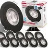 12x LED Bad Einbaustrahler Ultraflach 5 Watt Matt Schwarz Produktbild-Vorschau 1