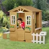 Kinderspielhaus aus Holz Spielhaus Outdoor mit Tür, Fenster Produktbild-Vorschau 2