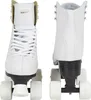 Two white Roces roller skates are shown from the front and back against a white background. Produktbild-Vorschau