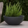 Okrúhly čierny plastový obal na kvety 40x16 cm Náhľad obrázku produktu 9