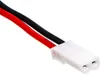 A close-up of a white connector with two wires, one red and one black, attached. Náhled obrázku produktu