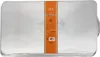 A stack of silver drip tray liners with an orange label in the center. Produktbild-Vorschau