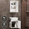 Planetmöbel Badmöbel-Set mit Spiegelschrank 45cm Weiß Produktbild-Vorschau 4