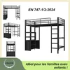 MODFU Lit Mezzanine 90x200 cm - Lit Mezzanine Ado avec Voir les images du produit 8