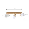 Lindby Deckenstrahler Wanessa, 47cm, 3-flg., weiß, Holz, Produktbild-Vorschau 4