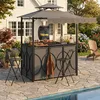 Pavillon de barbecue Zerbaco, avec toit, en 3 parties, abri Voir les images du produit 6