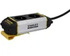 A Stanley Fatmax 2-way power strip with a clip is shown on a white background. Voir les images du produit