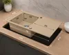 [Granitspüle 76x44 Beige]Hochwertig beidseitig Montierbar Produktbild-Vorschau 10