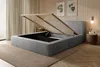 FEDVE Polsterbett MUMMO aus Velours 140x200 cm, Grau Produktbild-Vorschau 4