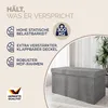 CASARIA® Sitzbank mit Stauraum Faltbar Grau 80x40x40cm Produktbild-Vorschau 3