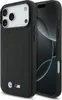A black iPhone case with a quilted design and BMW logos is shown. Voir les images du produit