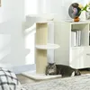 PawHut Malý škrabací strom pro kočky, 91 cm, s pelíškem a Náhled obrázku produktu 2