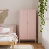 Lendo Online Armoire Vestiaire 90x50x180 cm Métal Rose Voir les images du produit 2