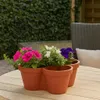 Květináč na tři květiny, Ø 44 x 20 cm, hnědý Náhled obrázku produktu 9