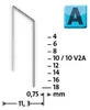 Feindrahtklammer A Typ 53 Klammer-B.11,3mm 6mm 0,75mm - Produktbild-Vorschau 4