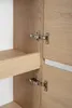 Close-up view of cabinet hinges and wooden shelves. Náhled obrázku produktu