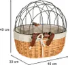 Cestino per bicicletta in rattan con struttura in metallo Anteprima dell’immagine prodotto 17