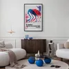 Posterpapier Poster - Colorful Repetition - three flamingo Produktbild-Vorschau 2