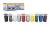 A box of model paints and nine individual paint pots are displayed against a white background. Produktbild-Vorschau
