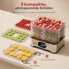 Dörrautomat Edelstahl, Dörrgerät mit 8 Etagen, Dehydrator Produktbild-Vorschau 7