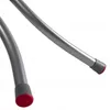 Close-up of two metal legs with red caps. Produktbild-Vorschau