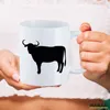 Huuraa Kaffeetasse Stier Bulle Silhouette 330ml Weiß Produktbild-Vorschau 3